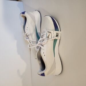White and Purple Athletic Sneakers